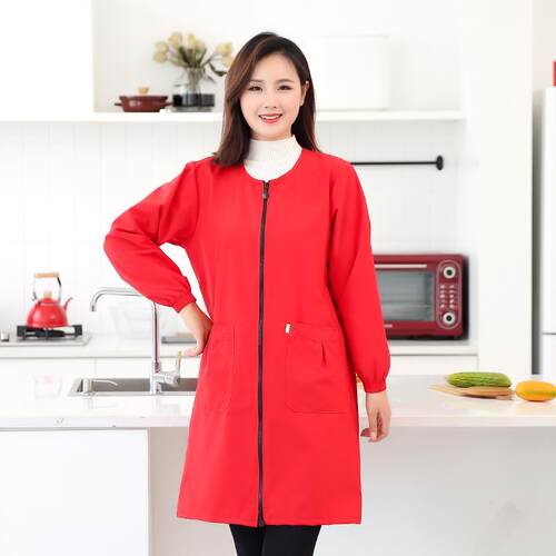 正品防水衣人干活大式新款工作服外套家用厨房防罩油薄围女裙长袖