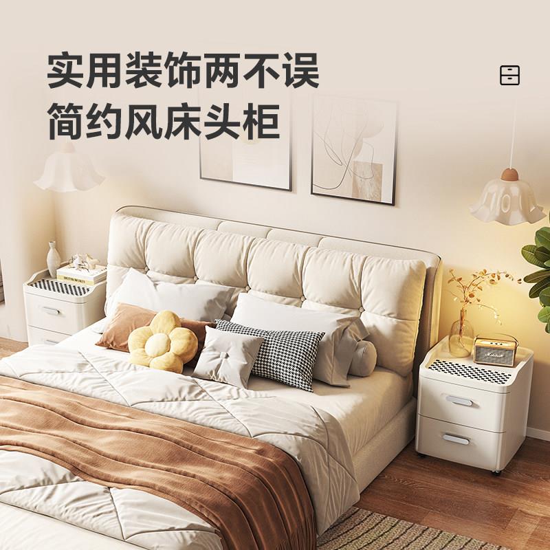 可移动床头柜家用卧室新款小型置物架抽屉式收纳柜床边储物柜一体