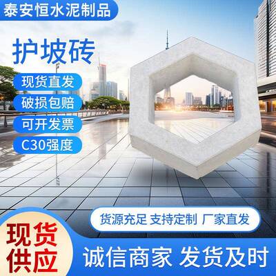 厂家供应生态护坡砖河道连锁护坡砖绿化河道护堤挡土砖空心六角砖