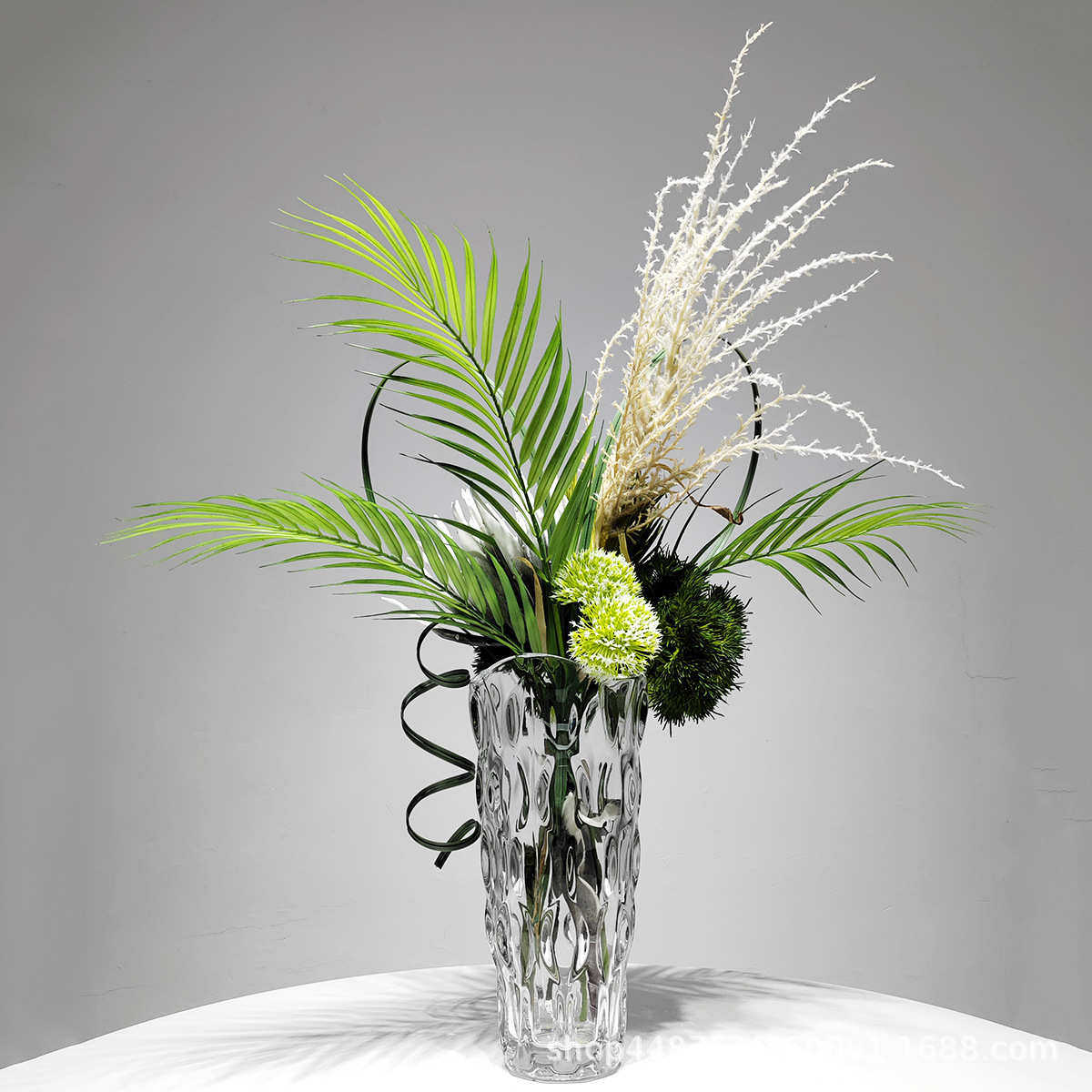 现代简约样板房售楼部茶几花艺摆件玻璃花器整体软装电视柜摆设品,鲜花速递/花卉仿真/绿植园艺,仿真绿植,淘宝优惠券,粉丝福利购,淘宝优惠卷