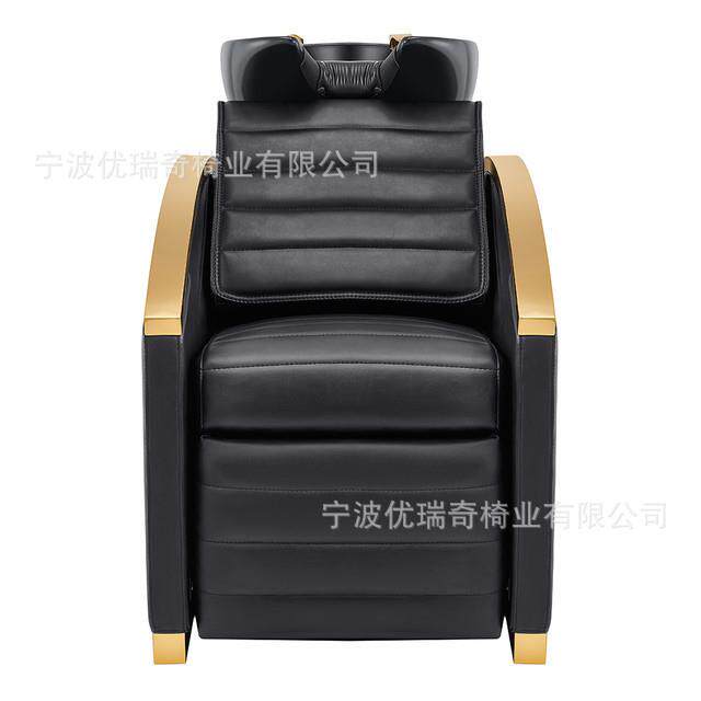 可移动洗头椅轻奢金理发椅发廊按摩椅高级冲水椅子洗头床半躺式