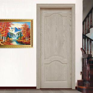 南京直销田园式 静音 原木色实木门卧室家用房间门安装