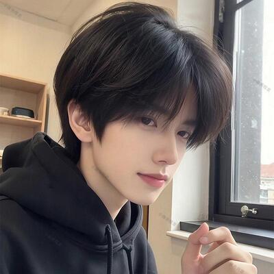微分碎盖假发男韩系少年感短发男士自然蓬松仿真全头套