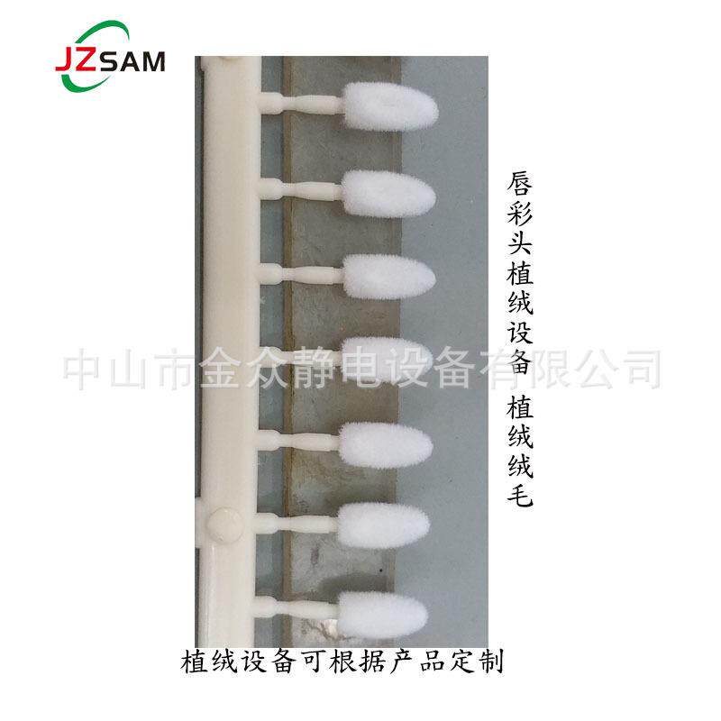 唇彩头静电植绒机植绒设备静电植绒机唇刷自动静电植绒生产线厂家