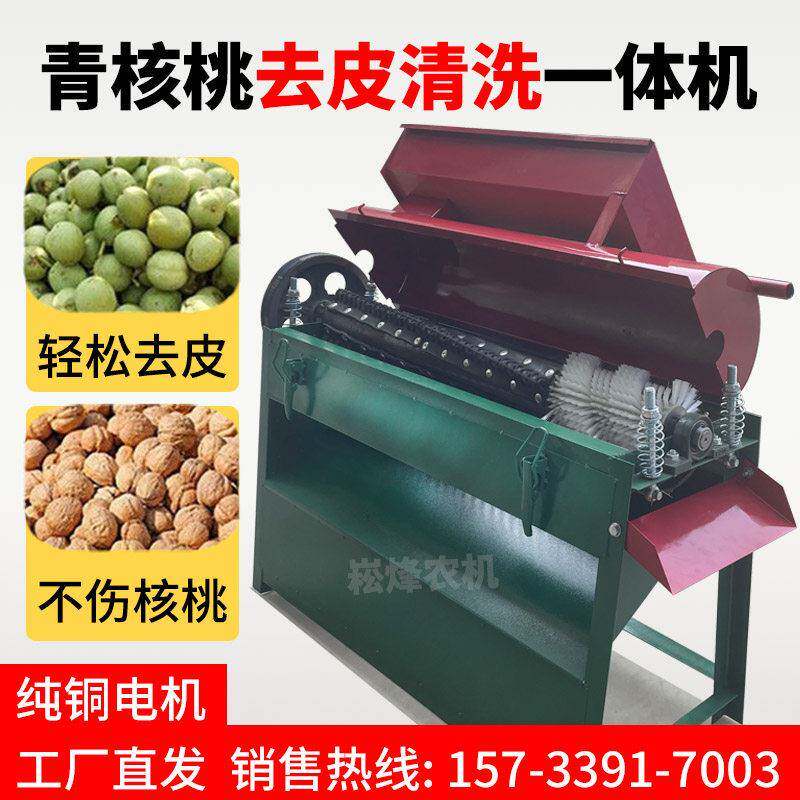 全自动青核桃去皮清洗All商用核桃剥皮机小型核桃脱壳脱青皮机