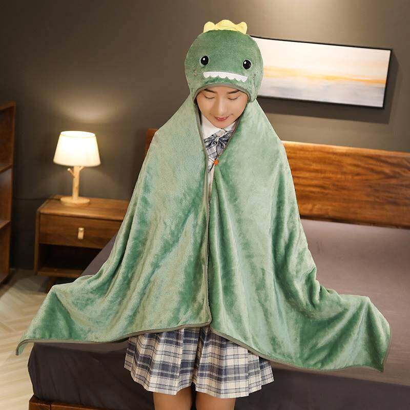 珊瑚绒小毯子披风斗篷小被子午睡毯空调毯办公室学生盖腿毛巾毯
