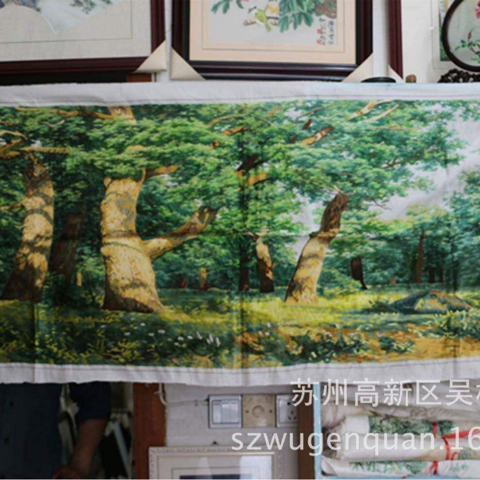 苏绣绣片单面绣客厅办公室会议室装饰画苏州手工刺绣山水画