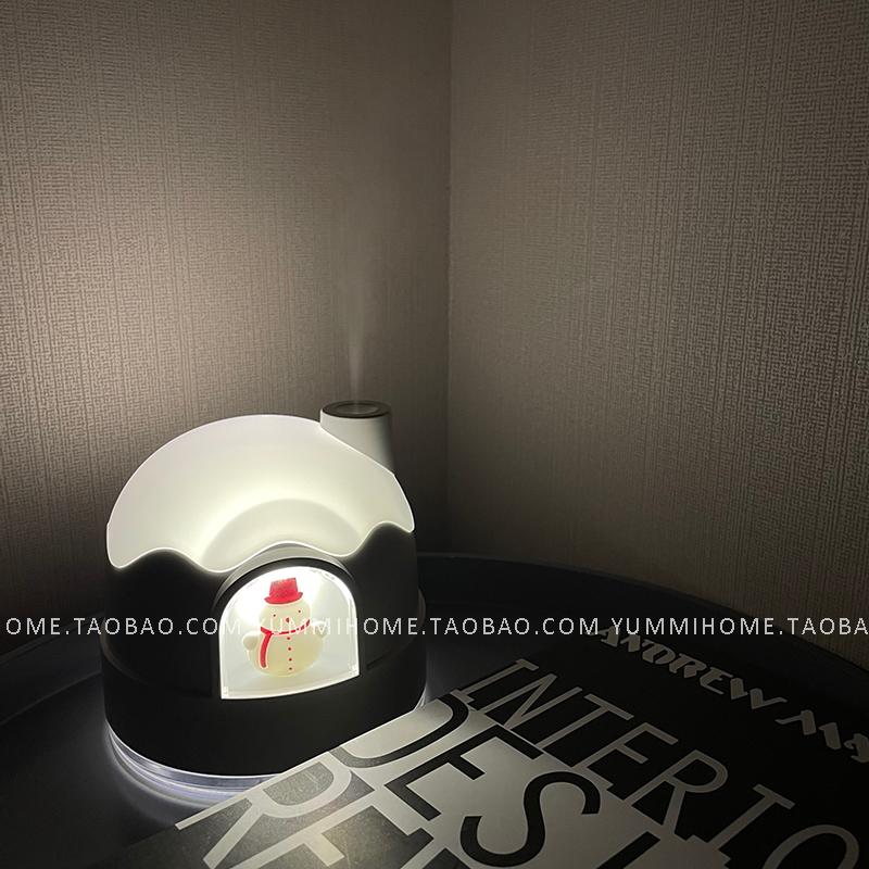 雪屋加湿器家用静音卧室宿舍学生办公室桌面小型空气净化喷雾器