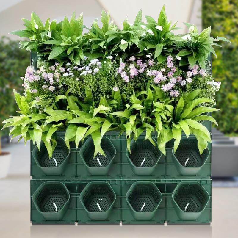 种植盒园艺塑料花盆植物墙立体壁蜂巢挂式绿化墙10厘口立体绿化