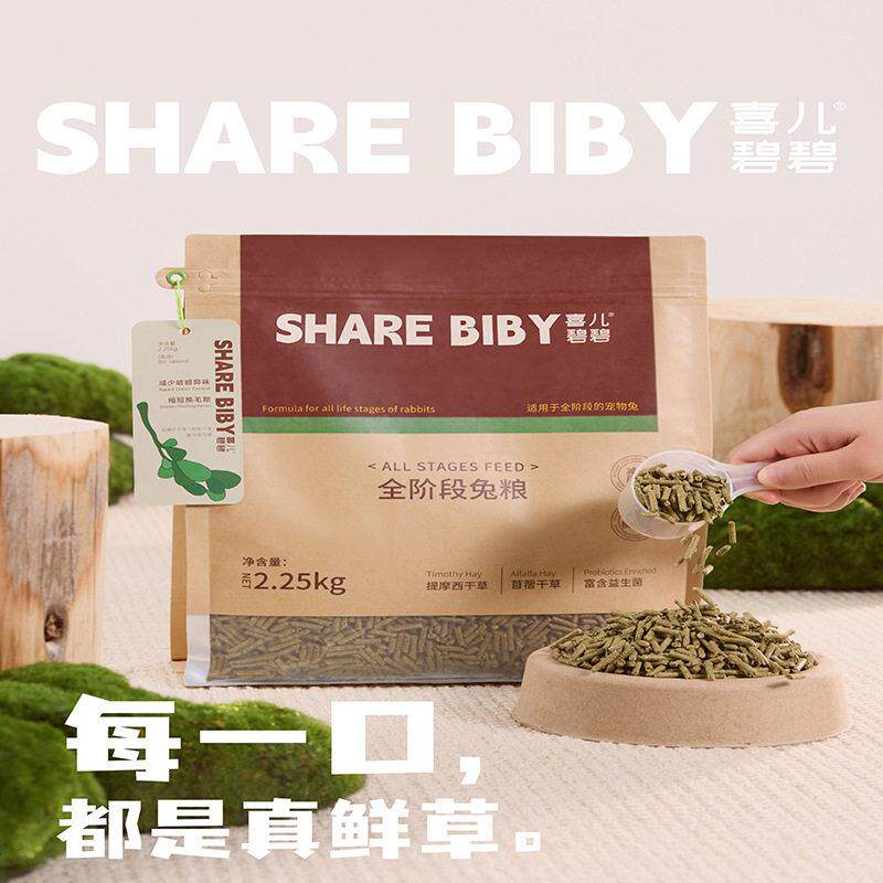 喜儿碧碧安哥拉兔粮长毛兔饲料均衡营养促长美毛猫猫兔垂耳兔兔草