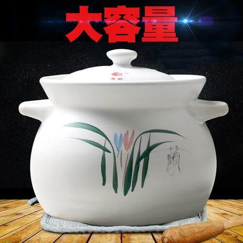 汤堡炖煲砂锅店炖汤煲汤锅煲仔饭大号砂锅煲汤锅陶瓷煮粥单人10L