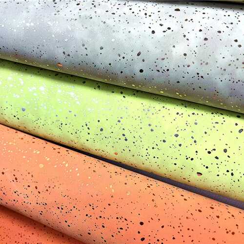 烫金羊巴PU皮革0.8mm流星雨小雨点鞋材箱包装饰工艺品仿皮面料