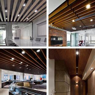 方通专用灯铝方通吊顶led格栅店铺双头筒灯射灯cob商用方形斗胆灯