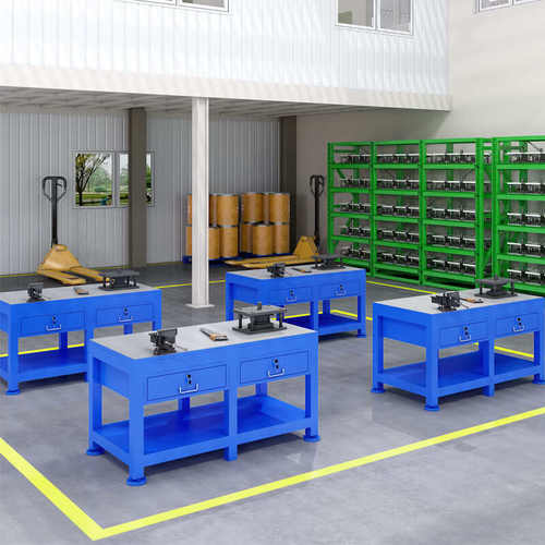 钳工台虎钳模具台飞模台钢板工厂装配台睡磨机械台面重型工作台