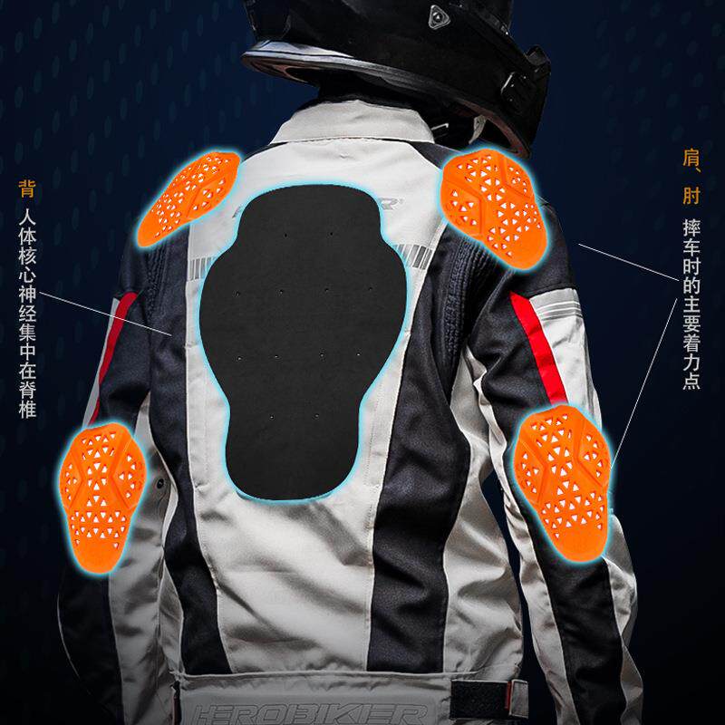 新款直销摩托车骑行服夏季高弹透气防摔护具机车服骑士防水外套四
