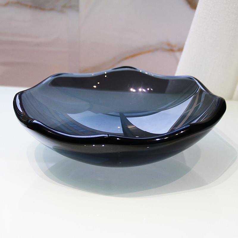 高档欧式玻璃花边圆碗展碗刺盘自助餐示架果凉菜盘小料碗身罐头沙