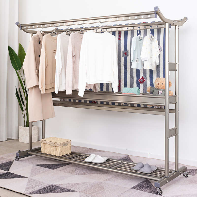 户外别墅大型移动晾衣架 落地折叠室内家用 庭院室外阳台晒凉衣架