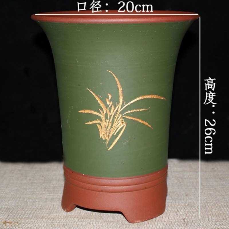 盆批发紫砂君子兰花盆陶瓷多肉大花大号特大号超大带托盘好看简约