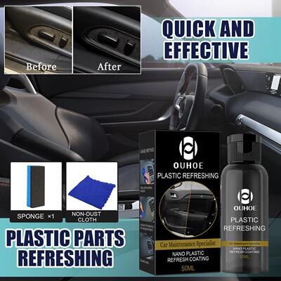 OUHOE Car Dashboard Plastic Restorer Interior Dust Preventio