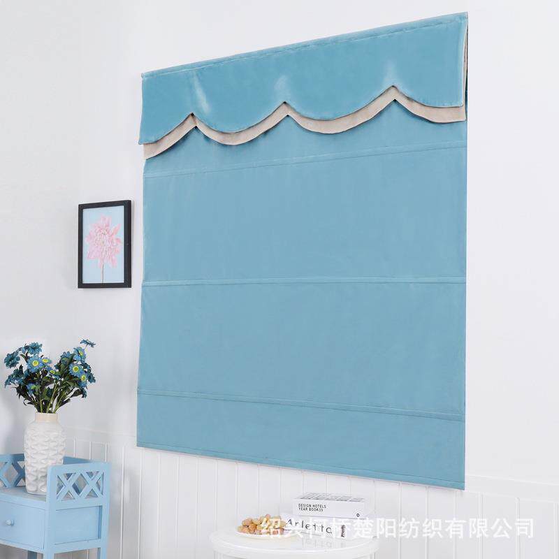 棉麻亚麻丝绒遮光窗帘成品罗马帘百叶帘布料新款高档客厅卧室
