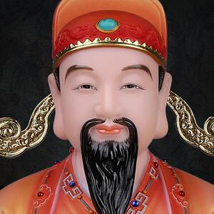 仿汉白玉文昌帝君神像梓潼帝君文曲星摆件家用供奉文曲星君工艺品