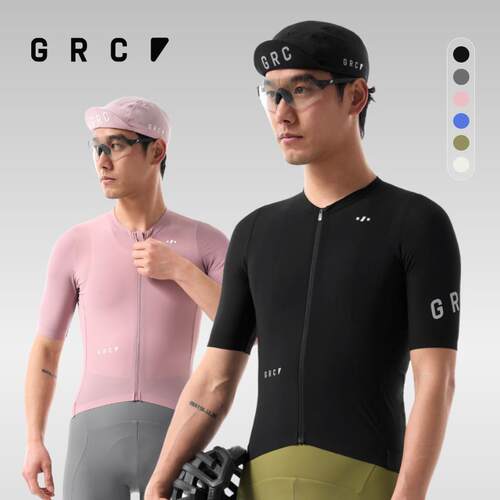 GRC春夏26新款TECH透气速干反光骑行短袖上衣公路自行车骑行服男