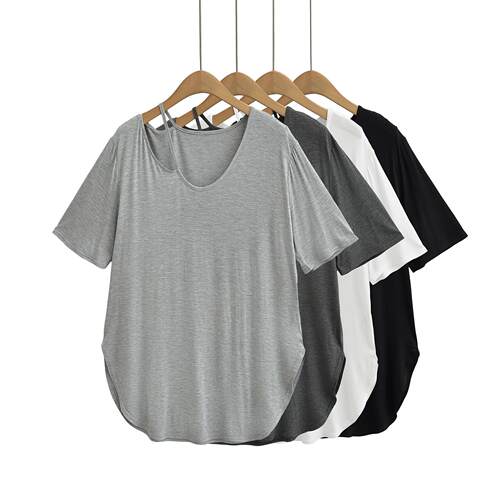 Xiaogan Short Shirt Women's Collar Off Shoulder Lazy