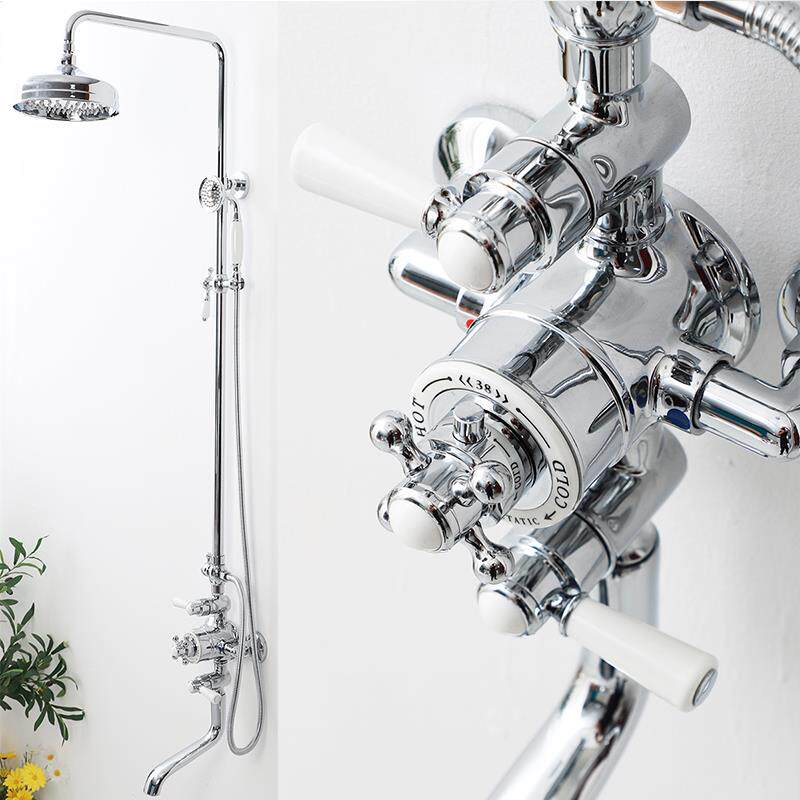 美景卫浴法式覆古恒温淋浴花洒套件进口阀芯全铜主体家用高端沐浴