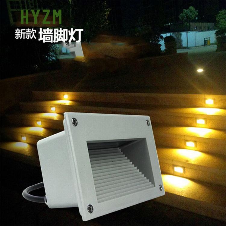 LED嵌入式地脚灯3W5W墙角灯台阶灯踏步夜灯工程灯厂家直销