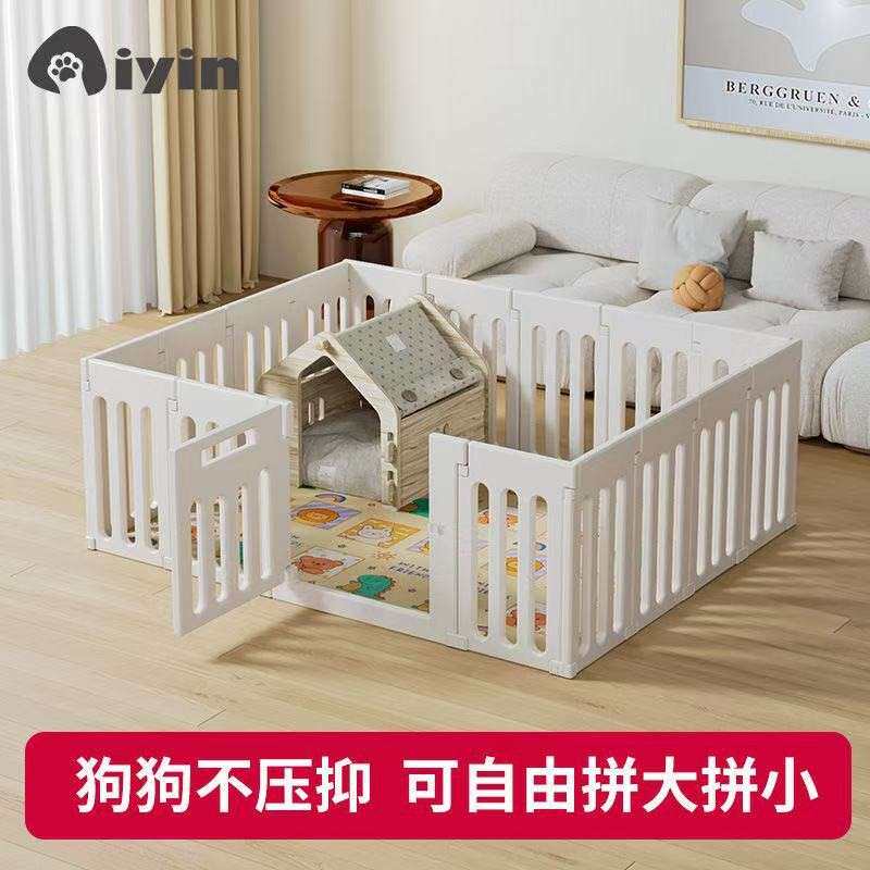 拉车狗围栏狗笼子可折叠室内栅栏泰迪柯基中小型犬隔离栏杆狗笼狗窝