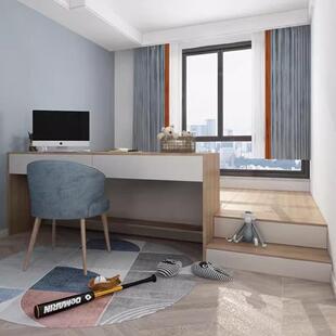 歌雷榻榻米床书桌地台一体小户型房间日式 组合储物床高箱床收纳床