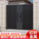 新中式 铝艺别墅庭院大门铝合金户外花园小门电动平移对开门院子门