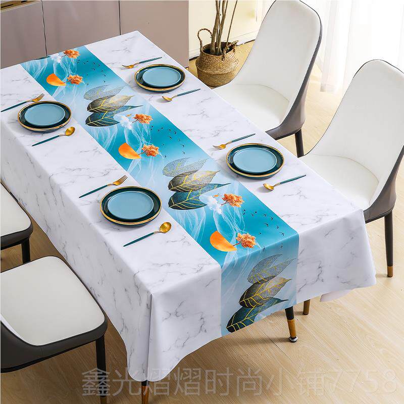 正品桌简布防水防油洗餐桌垫茶几椭免p圆形长方形vc台布布艺现代