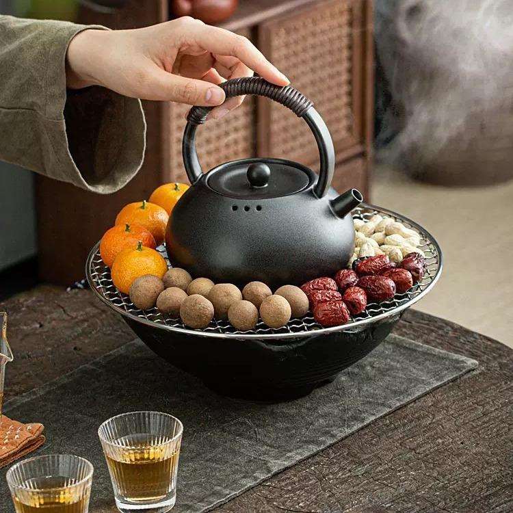 围炉煮茶电陶炉家用室内中式蒸煮茶壶烧茶炉煮茶器陶瓷玻璃泡茶壶