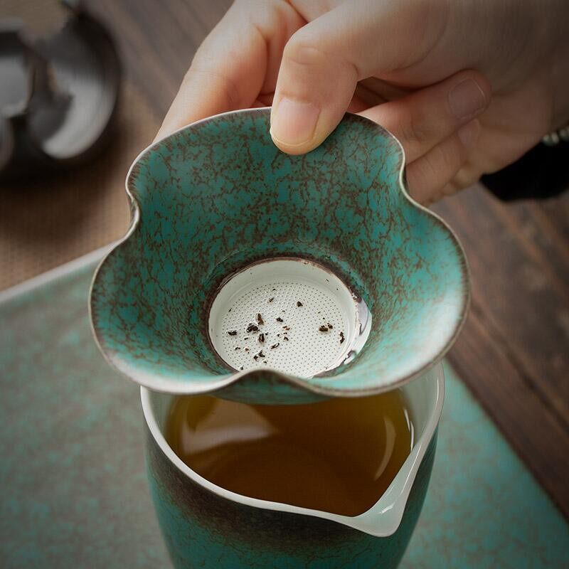 窑变陶瓷茶漏茶滤公道杯茶隔功夫茶具零配件泡茶茶叶过滤器滤茶器