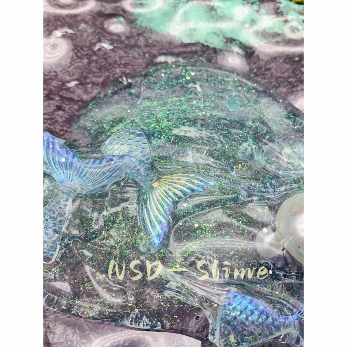 鱼尾巴史莱姆网红女孩水晶泥儿童安全好玩不粘手透明起泡胶水晶泥