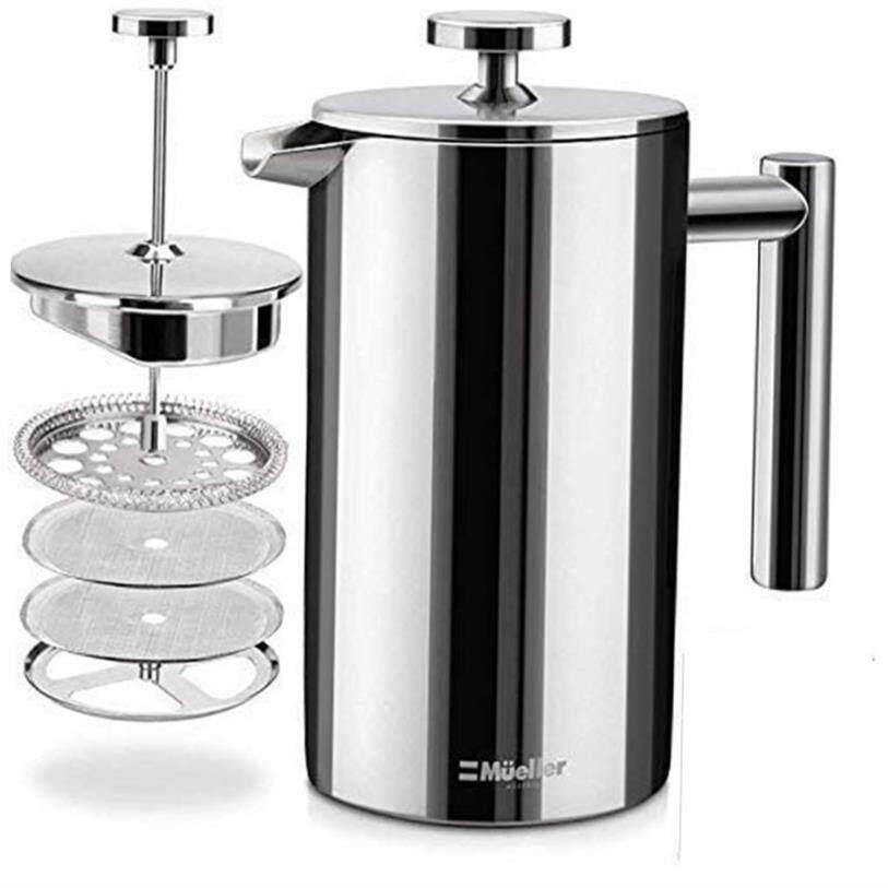 French Press Double Insulated Coffee Maker No Coffee Ground