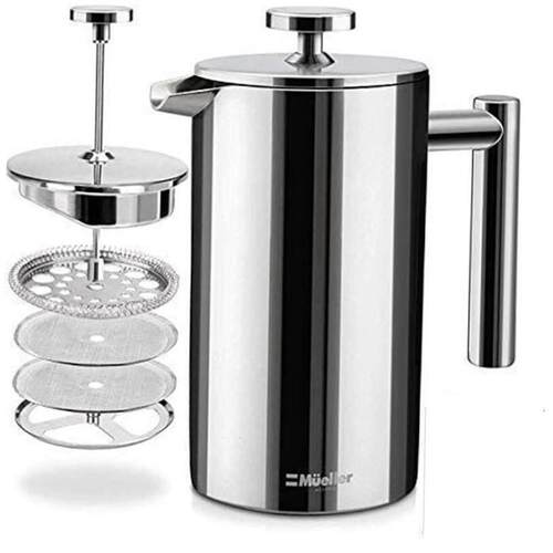 French Press Double Insulated Coffee Maker No Coffee Ground