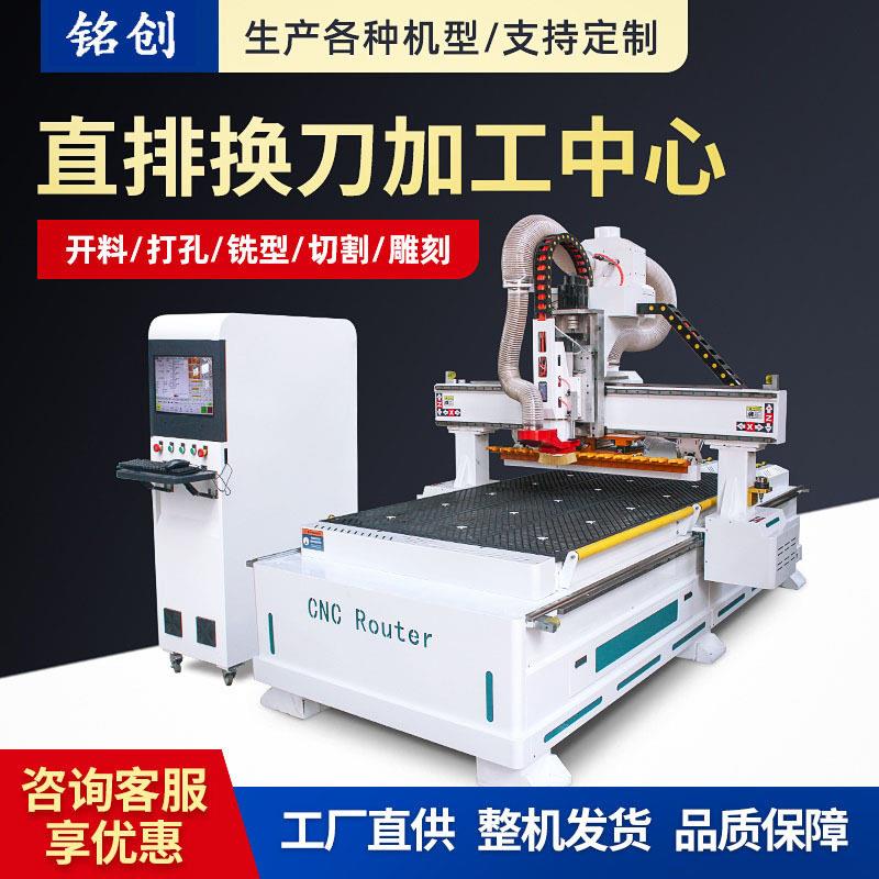 铭创全自动木工数控开料机板式家具橱柜门木板拉米诺多工序雕刻机