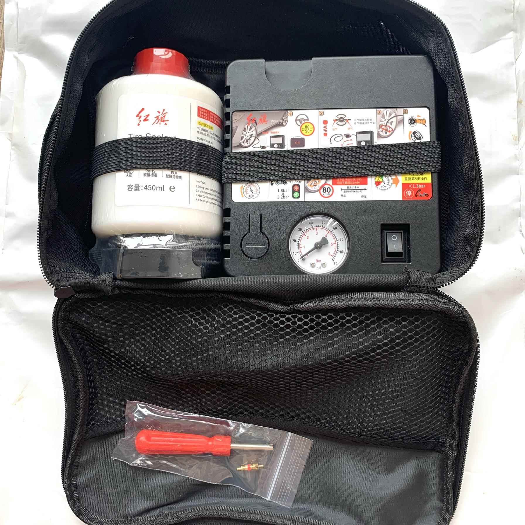 适用红旗打气泵12V车载点烟器电源打气机补胎液适用180W功率