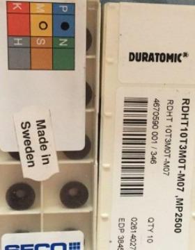 数控刀片 瑞典山高,RDKT10T3M0T-8-M05 MS2500,铣刀片