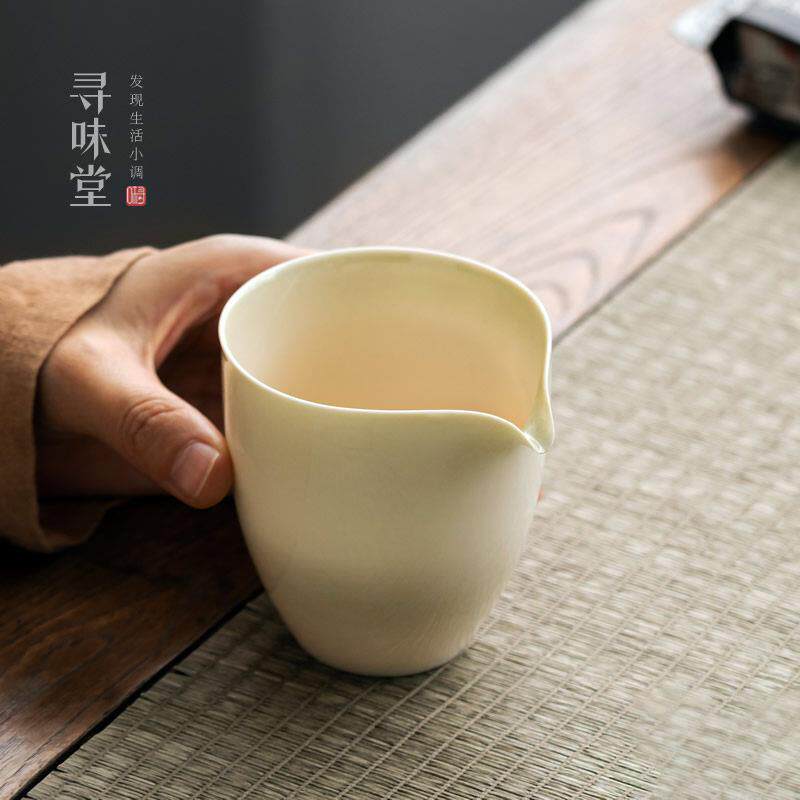 草木灰复古公道杯|彷古青灰釉色茶海分茶杯匀杯陶瓷家用功夫茶具