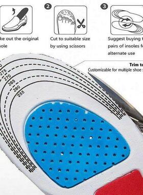 Men Gel Orthotic Sport Running Insoles Insert Shoe Pad Arch