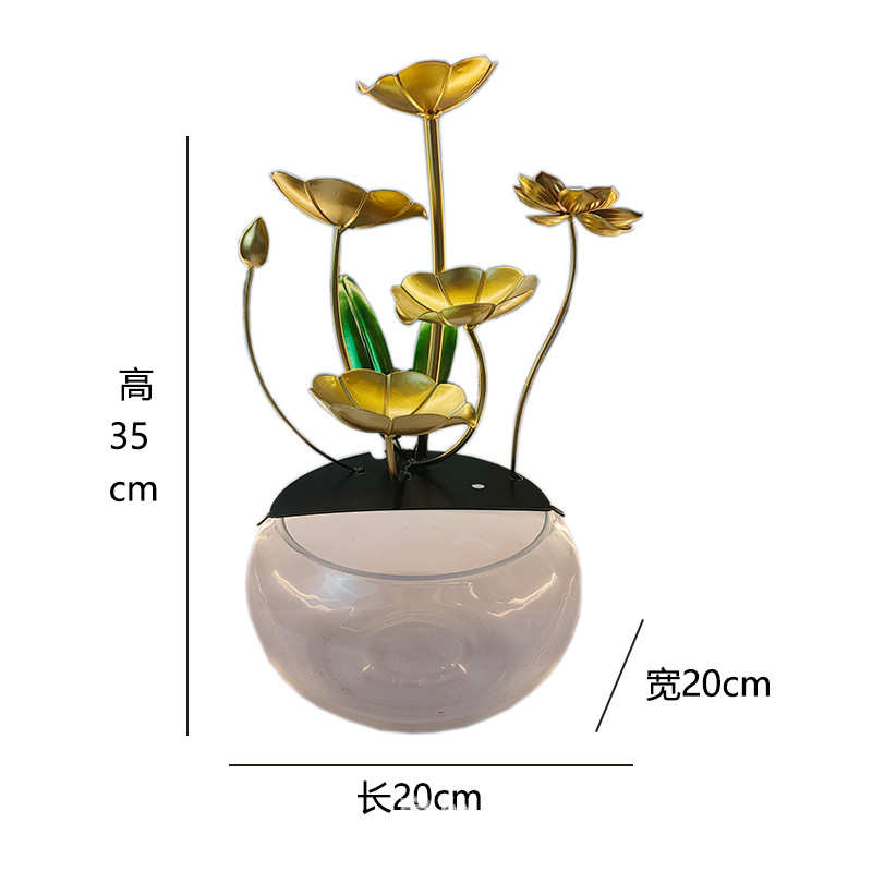 摆件迷你招财桌面鱼缸家用创意玻璃客厅小型循环流水盆金鱼缸养鱼