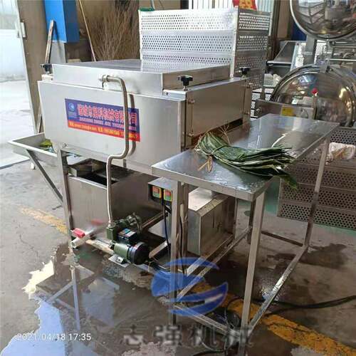 商用南方箬竹叶清洗设备连续水循环式自动苇叶竹叶粽子叶清洗机厂