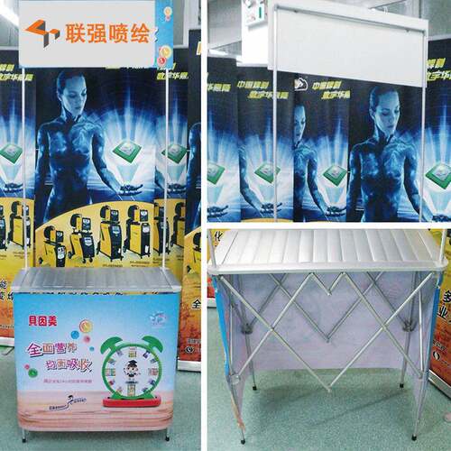 厂家铁20方管促销台广告招生桌商场超市折叠试吃展台展示架