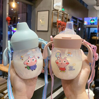 儿童喝奶粉专用杯鸭嘴杯婴儿6个月以上学饮杯宝宝喝水杯子带吸管