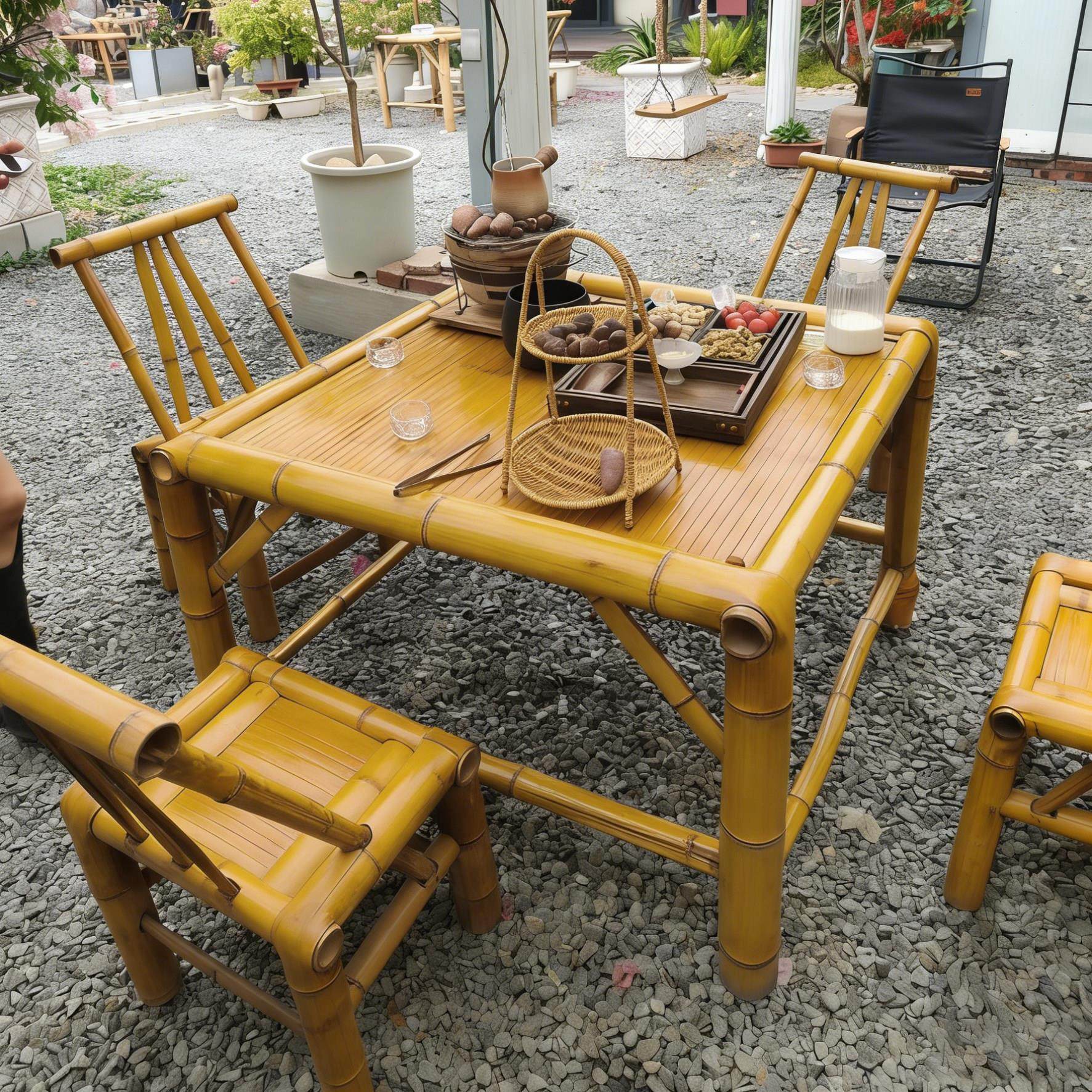 竹编椅子手工桌椅组合户外庭院茶几竹编围炉煮茶桌子家用复古桌椅,住宅家具,桌椅套件,淘宝优惠券,粉丝福利购,淘宝优惠卷