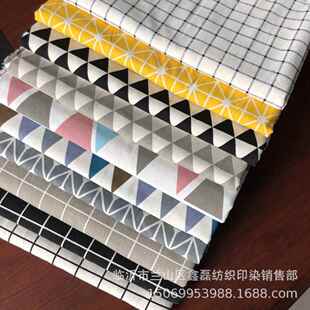 40涤棉帆布印花 桌布布料 箱包布 围 新款 抱枕布 直销直供