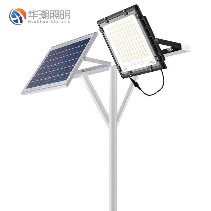 跨境太阳能投光灯超亮大功率家用户外防水LED照明灯庭院太阳能灯
